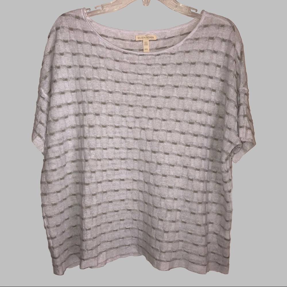 Eileen Fisher Linen Short Sleeve Top - Picture 2 of 7